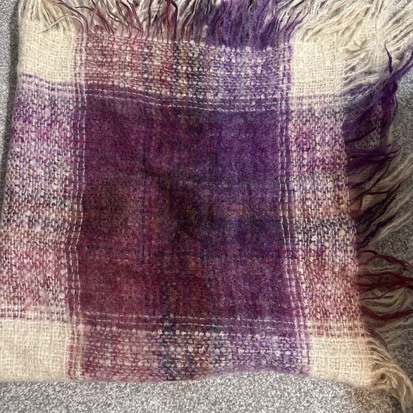 Avoca Hand Weavers Throw Blanket Pure New Wool Ireland Plaid 45x45 - Picture 3 of 4